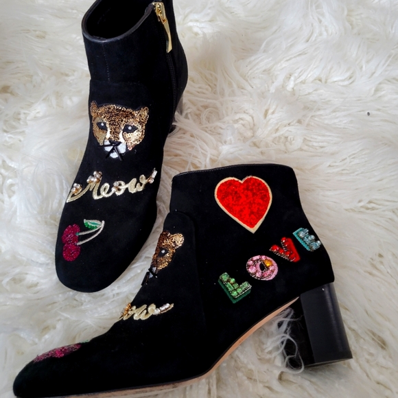 kate spade Shoes - ****SOLD****Kate Spade New York Liverpool Embroidered Booties